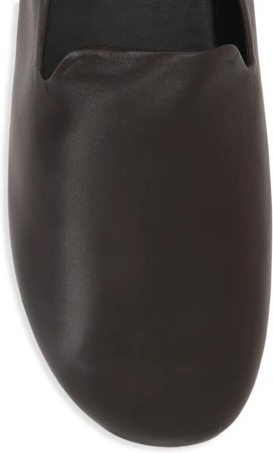 The Row Leren loafers met ruches Bruin - Foto 3