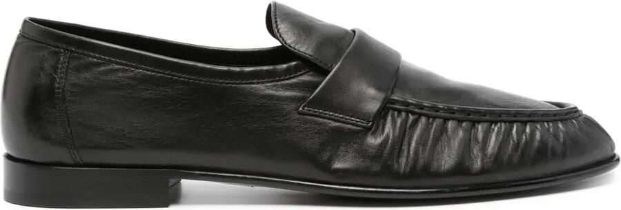 The Row Leren loafers Zwart