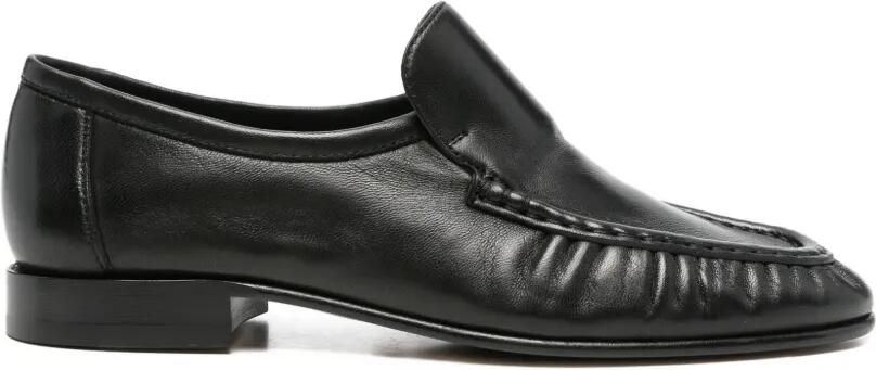 The Row Loafers met ruches en ronde neus Zwart