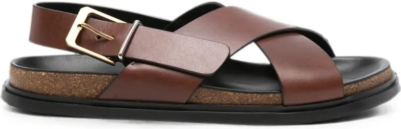 The Row Sandalen met kruisbandjes Bruin