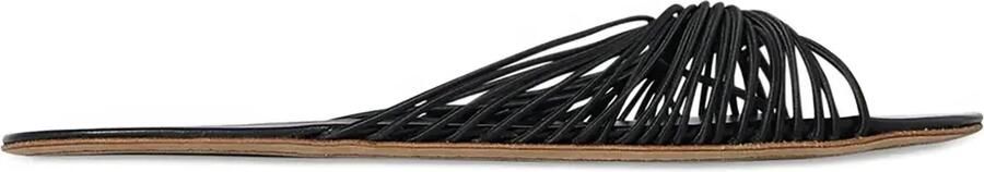 The Row Sara platte sandalen met bandjes Zwart