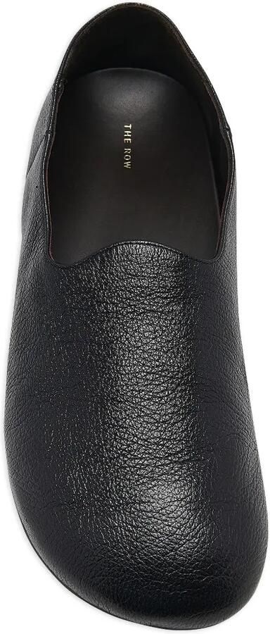 The Row Slippers van bewerkt leer Zwart - Foto 2