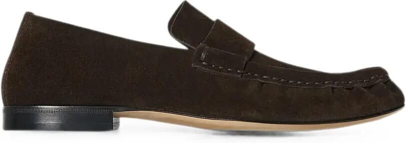 The Row Zachte mocassins Bruin