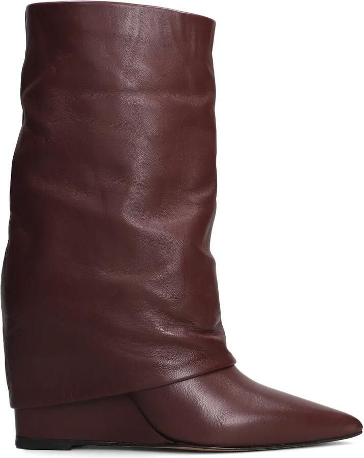 The Seller Laarzen met puntige neus en sleehak Rood