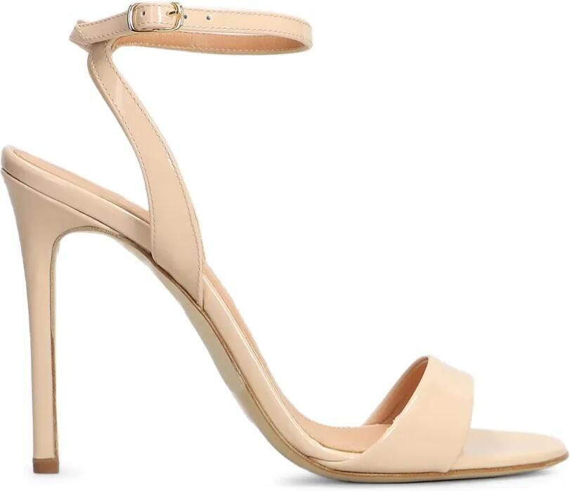 The Seller Lakleren sandalen met enkelbandje Beige