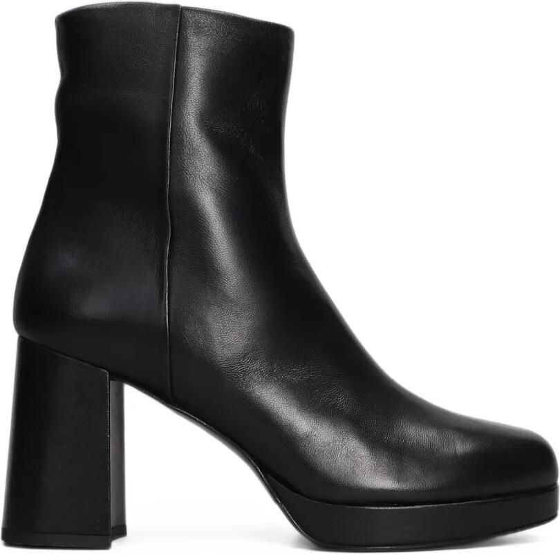 The Seller leather platform ankle boots Zwart