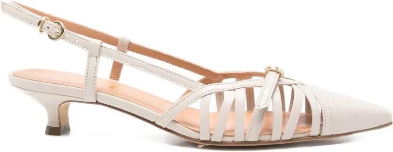 The Seller Leren slingback pumps Beige