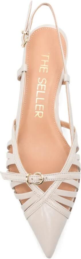 The Seller Leren slingback pumps Beige - Foto 3