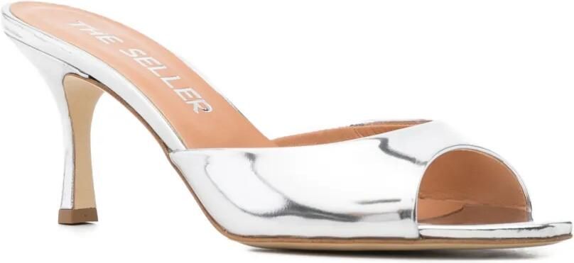 The Seller Metallic muiltjes met open neus Zilver - Foto 2