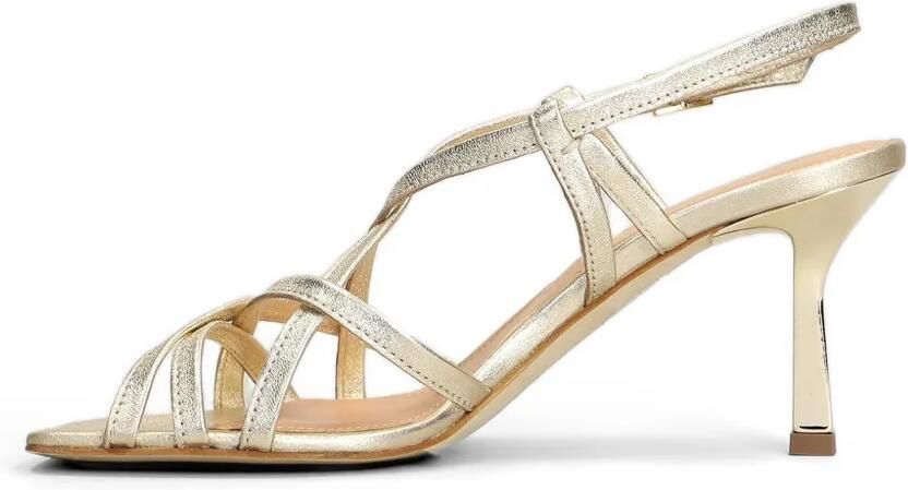 The Seller Metallic sandalen met bandjes Goud