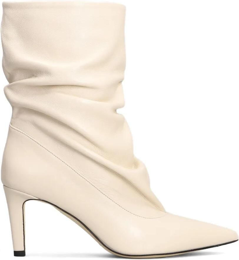 The Seller Slouchy enkellaarzen met puntige neus Beige