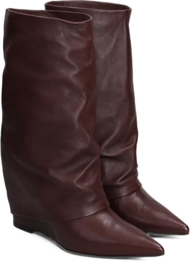 The Seller slouchy wedge ankle boots Rood - Foto 5