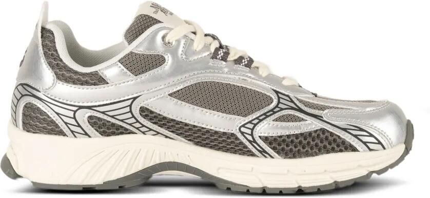 TheMercer. The Re-Run sneakers met mesh vlakken Zilver