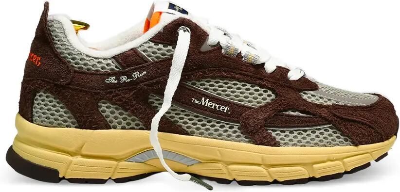 TheMercer. The Re-Run sneakers met suède vlakken Bruin