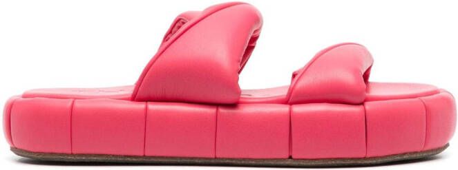 Themoirè Air platform slippers Roze