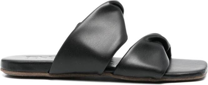 Themoirè twist-detail sandals Zwart