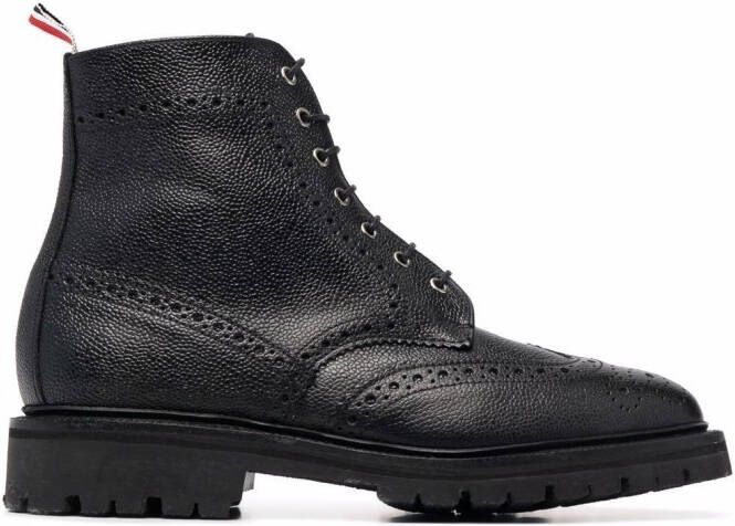 Thom Browne Brogue veterlaarzen Zwart