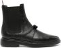 Thom Browne Chelsea leren laarzen met strikdetail Zwart - Thumbnail 1