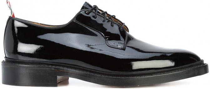 Thom Browne Classic Blucher In Black Patent Leather Zwart