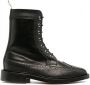 Thom Browne Enkellaarzen met brogue detail Zwart - Thumbnail 1