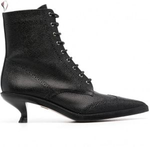 Thom Browne Enkellaarzen met veters dames kalfsleer 36 5 Zwart