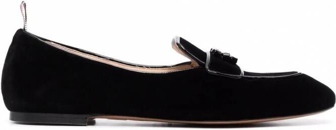 Thom Browne Fluwelen loafers Zwart