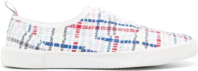 Thom Browne Heritage seersucker tulle sneakers Wit