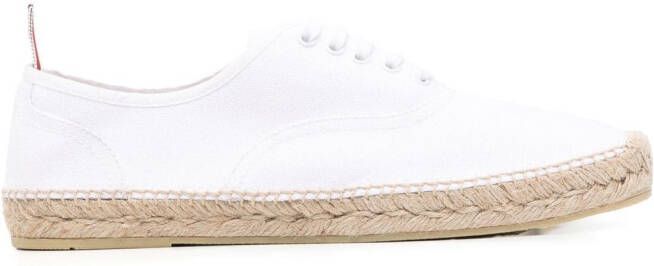 Thom Browne Heritage sneakers met jute zool Wit