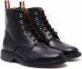 Thom Browne Kids Veterlaarzen met brogue detail Zwart - Thumbnail 1