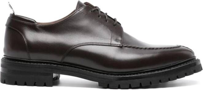 Thom Browne Leren derby schoenen Bruin