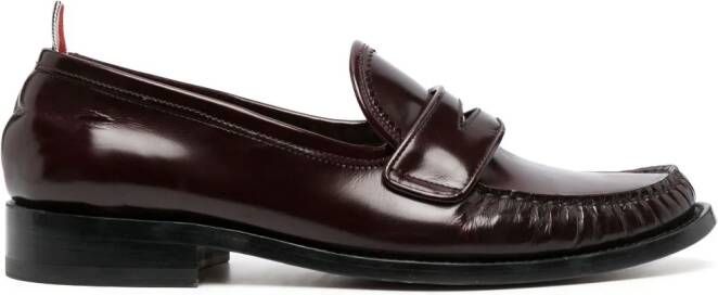 Thom Browne Leren loafers Rood