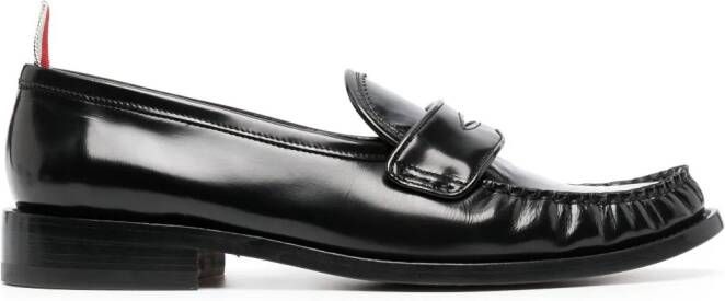 Thom Browne Leren loafers Zwart
