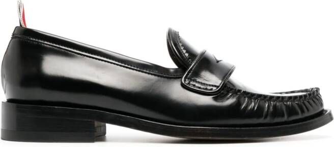 Thom Browne Leren loafers Zwart