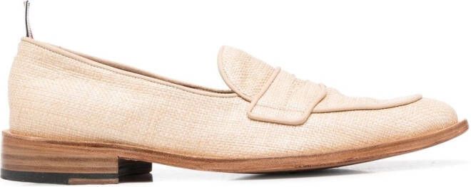 Thom Browne Loafers met afwerking Beige