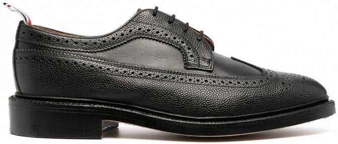 Thom Browne Bewerkte longwing brogues Zwart