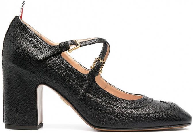 Thom Browne Mary Jane pumps met brogue details Zwart