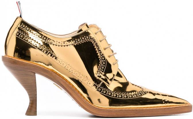 Thom Browne Metallic brogues Goud