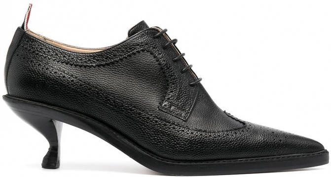 Thom Browne Metallic brogues Zwart