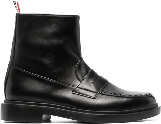 Thom Browne Penny loafer enkellaarzen Zwart