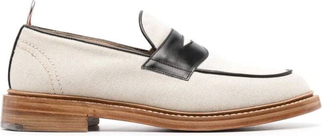 Thom Browne Penny loafers met colourblocking Bruin