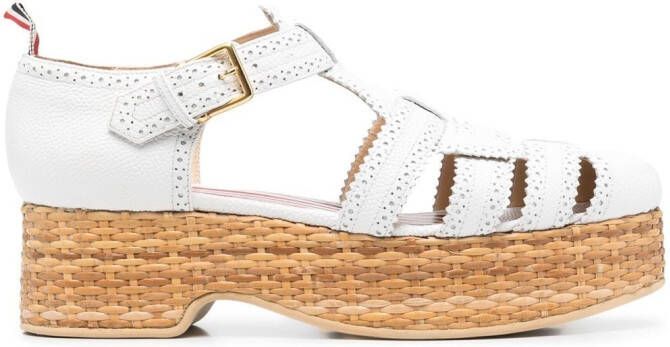 Thom Browne Sandalen met plateauzool Wit