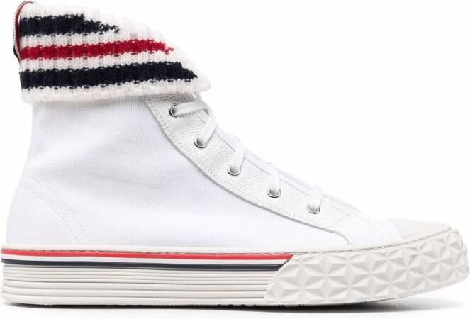 Thom Browne Sneakers met tartan-zool Wit