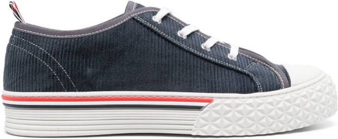 Thom Browne Tread Collegiate sneakers met tartan ruit Blauw