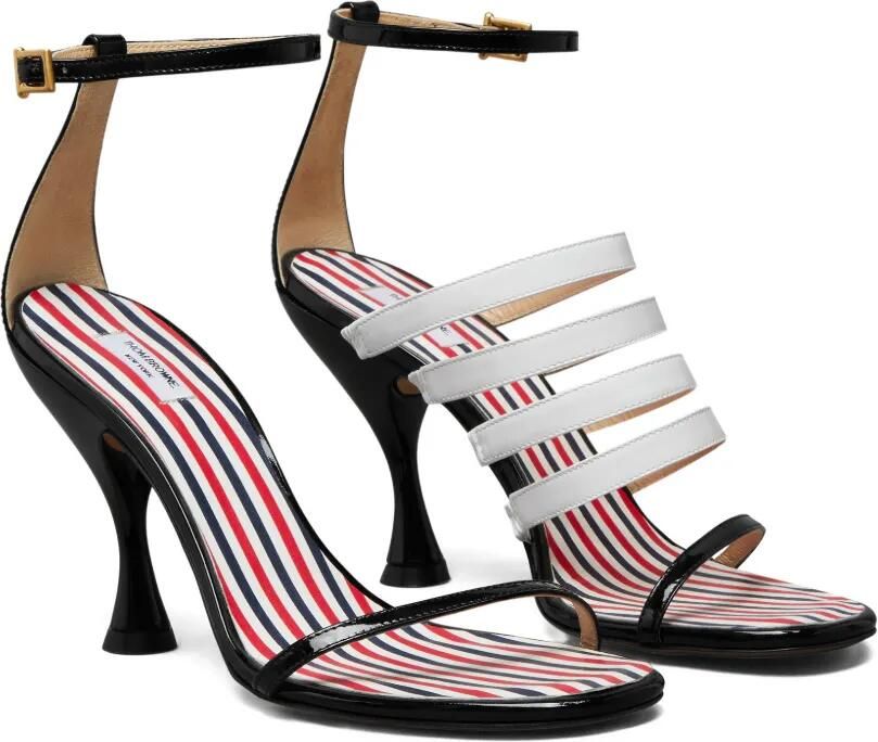 Thom Browne 4-Bar lakleren sandalen met hoge hak Zwart - Foto 3