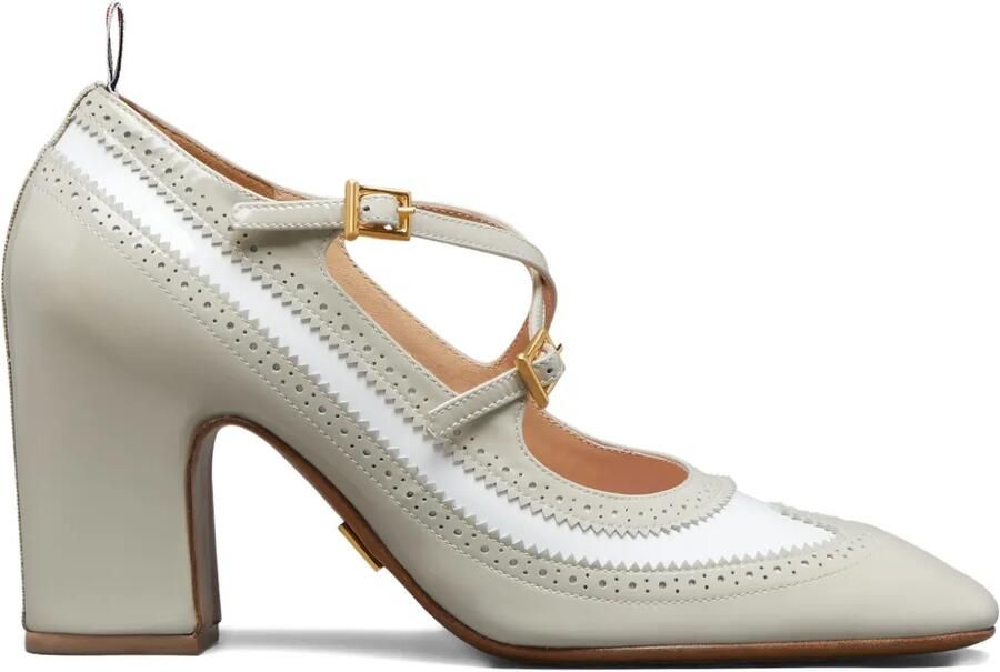 Thom Browne 75 mm Thom John pumps met gekruist detail Beige