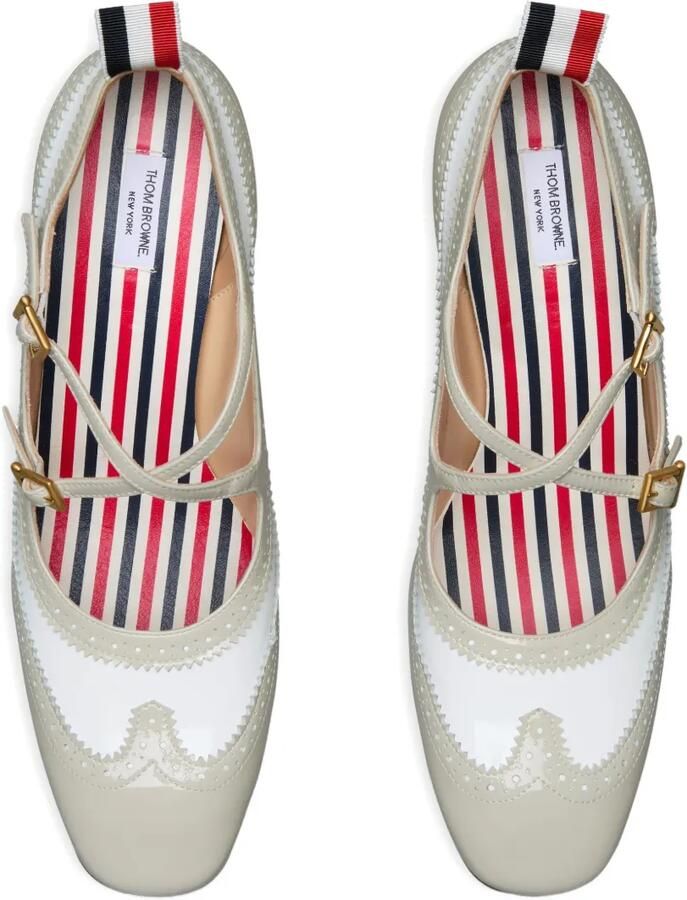 Thom Browne 75 mm Thom John pumps met gekruist detail Beige - Foto 3
