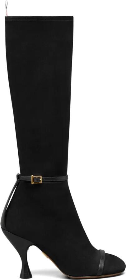 Thom Browne 90 mm Trompe L'oeil 4-Bar knielaarzen Zwart