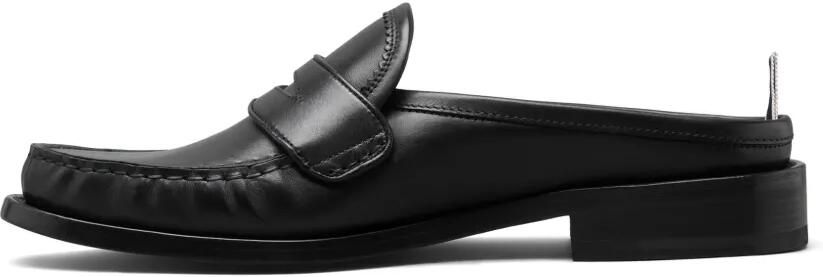Thom Browne Box kalfsleren geplooide Varsity loafers met leren zolen Zwart - Foto 5