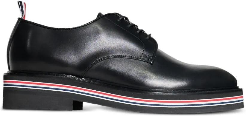 Thom Browne Box kalfsleren schoenen met rubberen zool Zwart