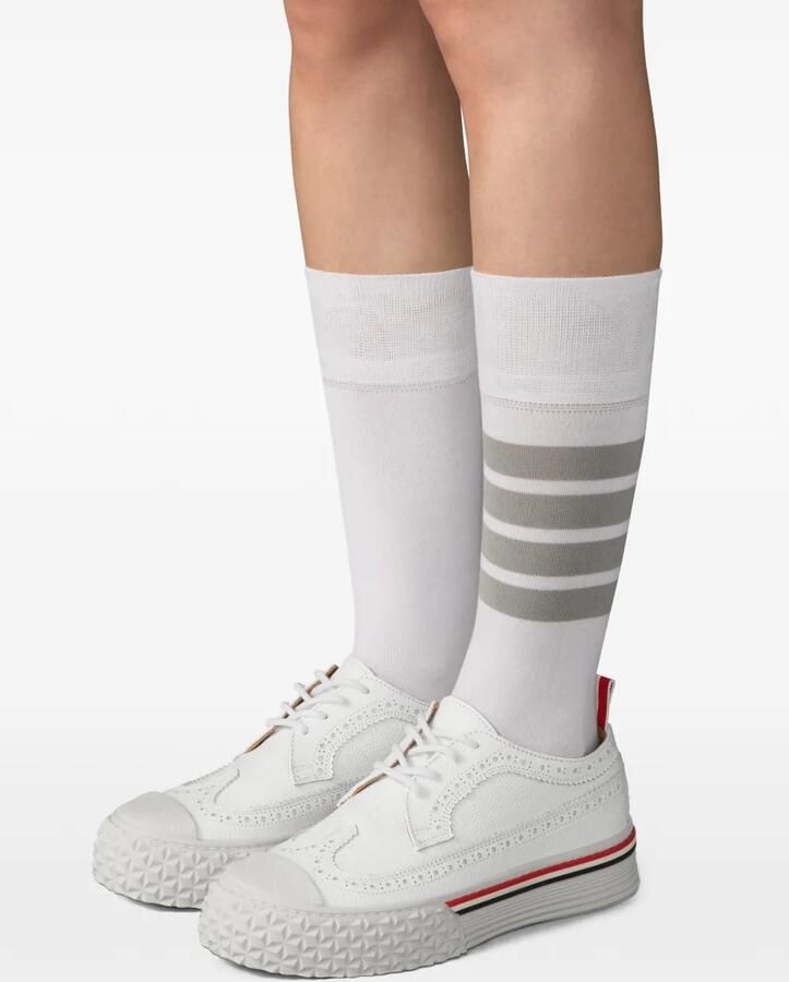 Thom Browne Collegiate sneakers met bewerkte zool Wit - Foto 3